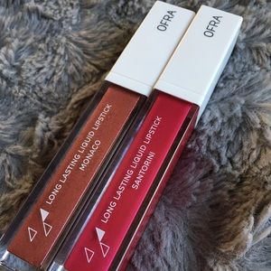 Set of 2 OFRA Liquid Lipsticks. Monaco & Santorini